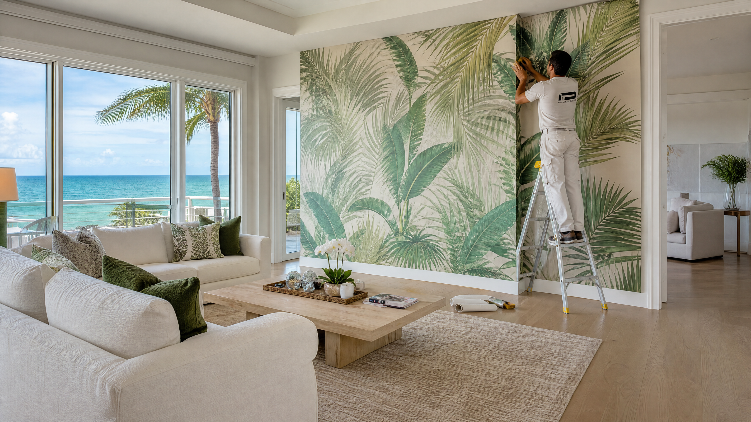 Luxury wallpaper installation in Sarasota